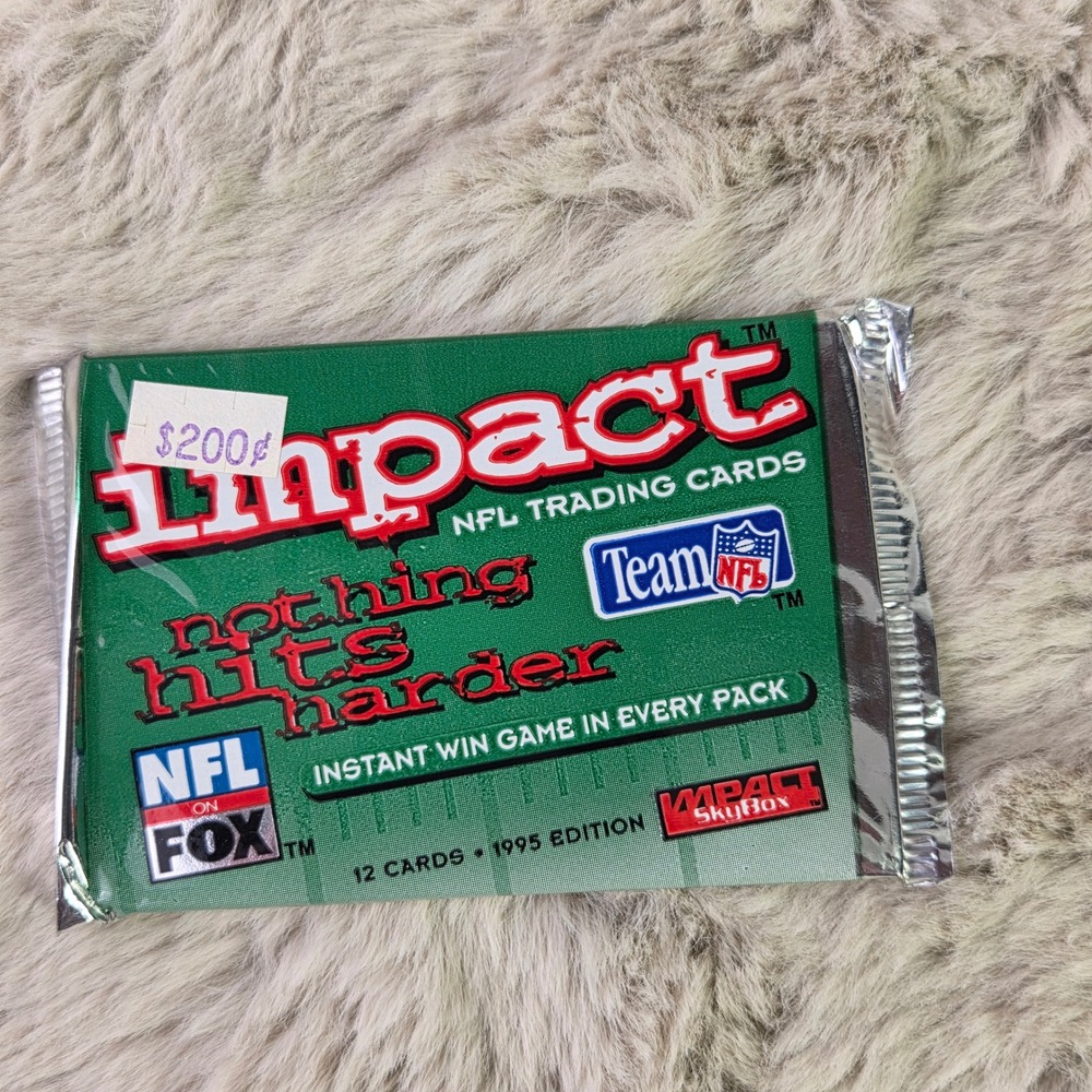 1995 SkyBox Impact NFL Football Trading Cards Sealed Wax Pack 12 Cards DM1155